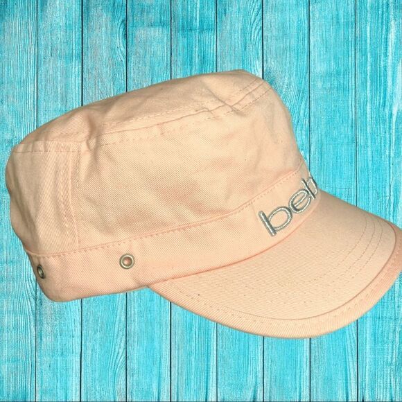 Bebe brand pink cap with silver logo on front - Picture 2 of 4